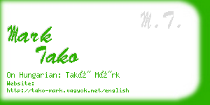 mark tako business card